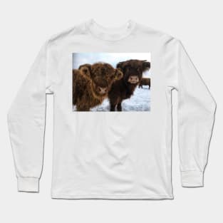 Scottish Highland Cattle Calves 1866 Long Sleeve T-Shirt